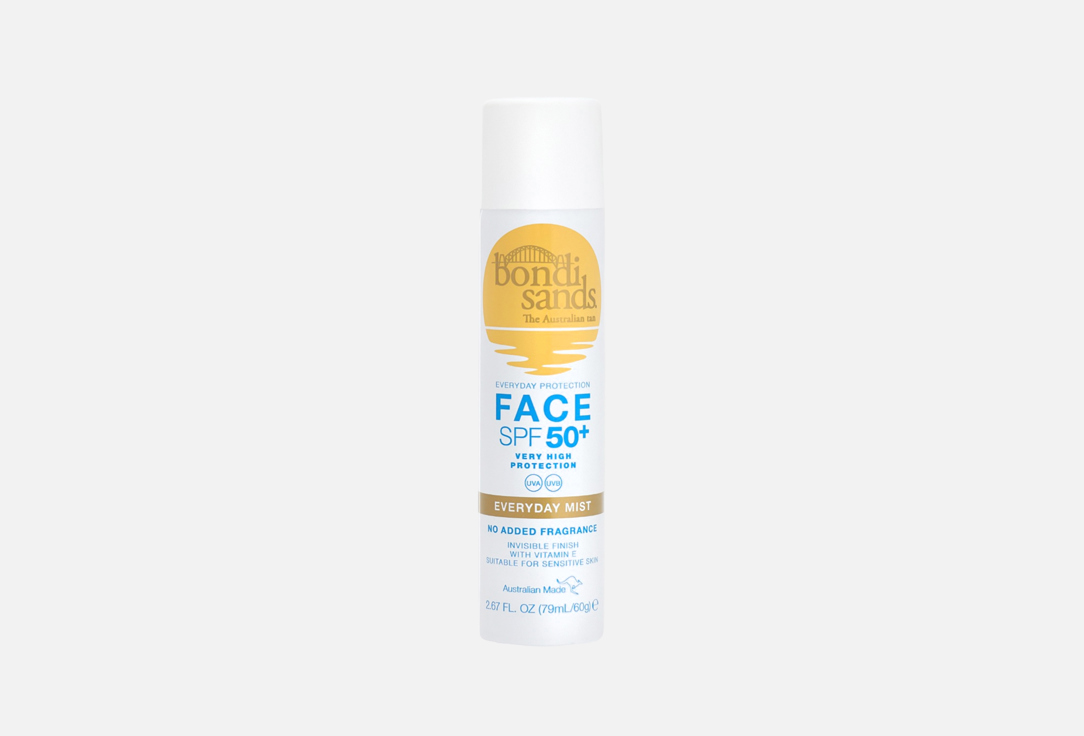 Bondi Sands Sunscreen Face Mist SPF50+ Fragrance Free Face Mist 60 g Bondi Sands Sunscreen Face Mist SPF50+ Fragrance Free Face Mist