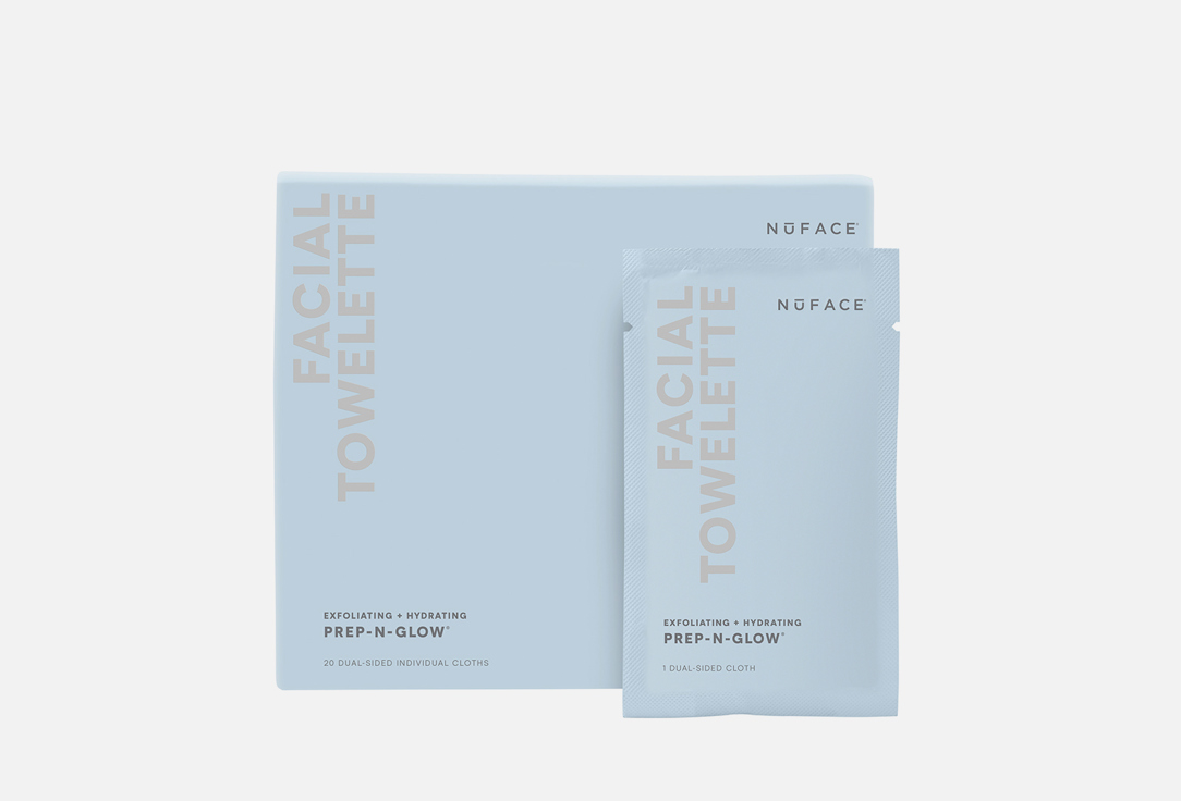 NUFACE Отшелушивающие и увлажняющие салфетки для лица Prep-N-Glow