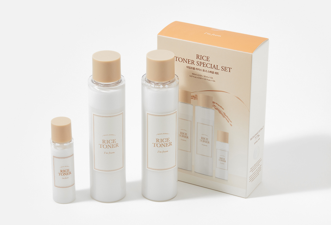 I'M FROM Face toner set RICE TONER SPECIAL SET 3 pcs I'M FROM Face toner set RICE TONER SPECIAL SET