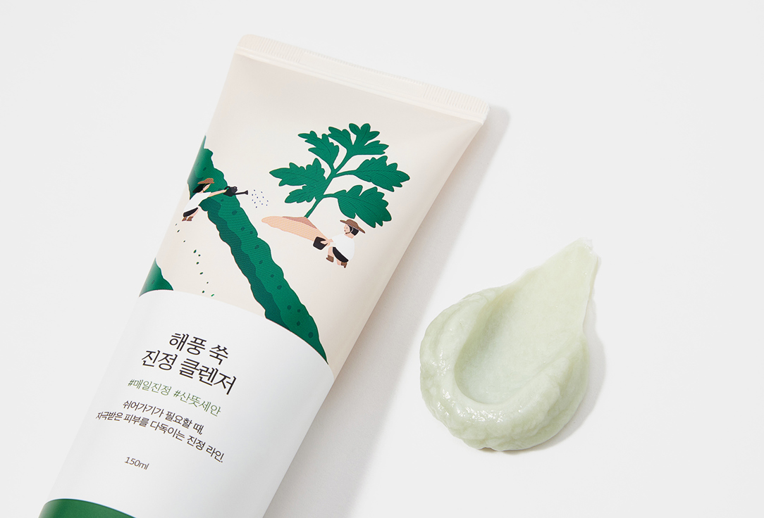 Round Lab Moisturizing Cleansing Face Gel MUGWORT CALMING CLEANSER