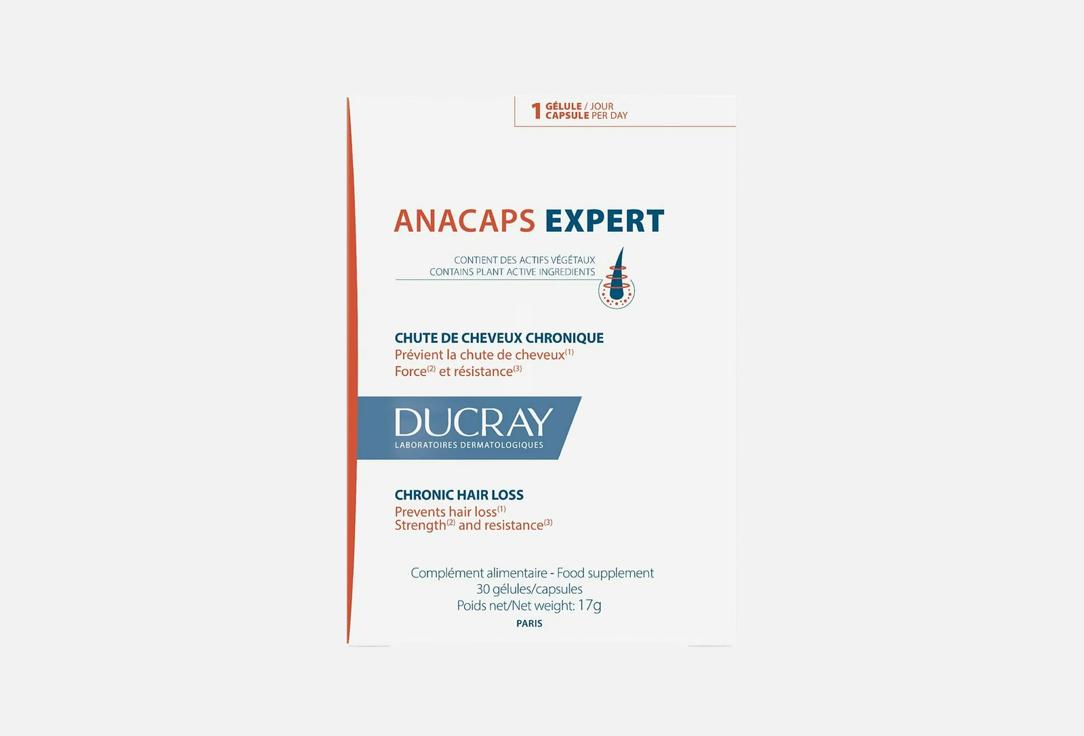 Ducray Hair & Nail Strengthening Food Supplement Anacaps 30 pcs Ducray Hair & Nail Strengthening Food Supplement Anacaps