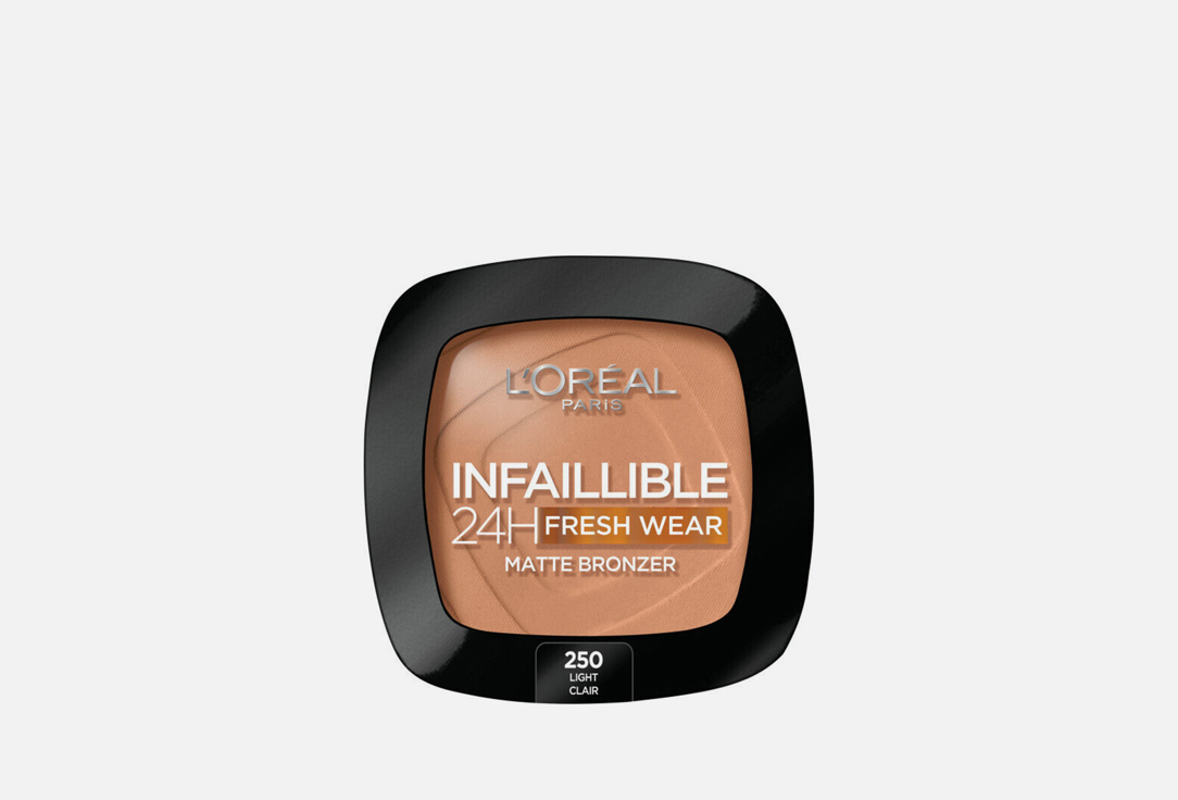 L'Oreal Paris Matte Powder Bronzer Infallible 24H Fresh Wear 250, Light 9 g L'Oreal Paris Matte Powder Bronzer Infallible 24H Fresh Wear