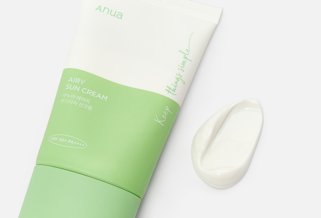ANUA Suncreen Cream SPF 50+ and PA++++ Airy Sun Cream 50 ml ANUA Suncreen Cream SPF 50+ and PA++++ Airy Sun Cream