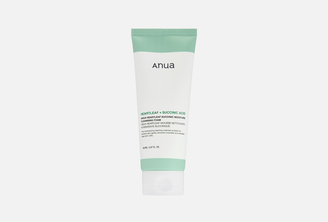 ANUA Soothing Cleansing Foam Heartleaf Succinic Moisture Cleansing Foam 150 ml ANUA Soothing Cleansing Foam Heartleaf Succinic Moisture Cleansing Foam