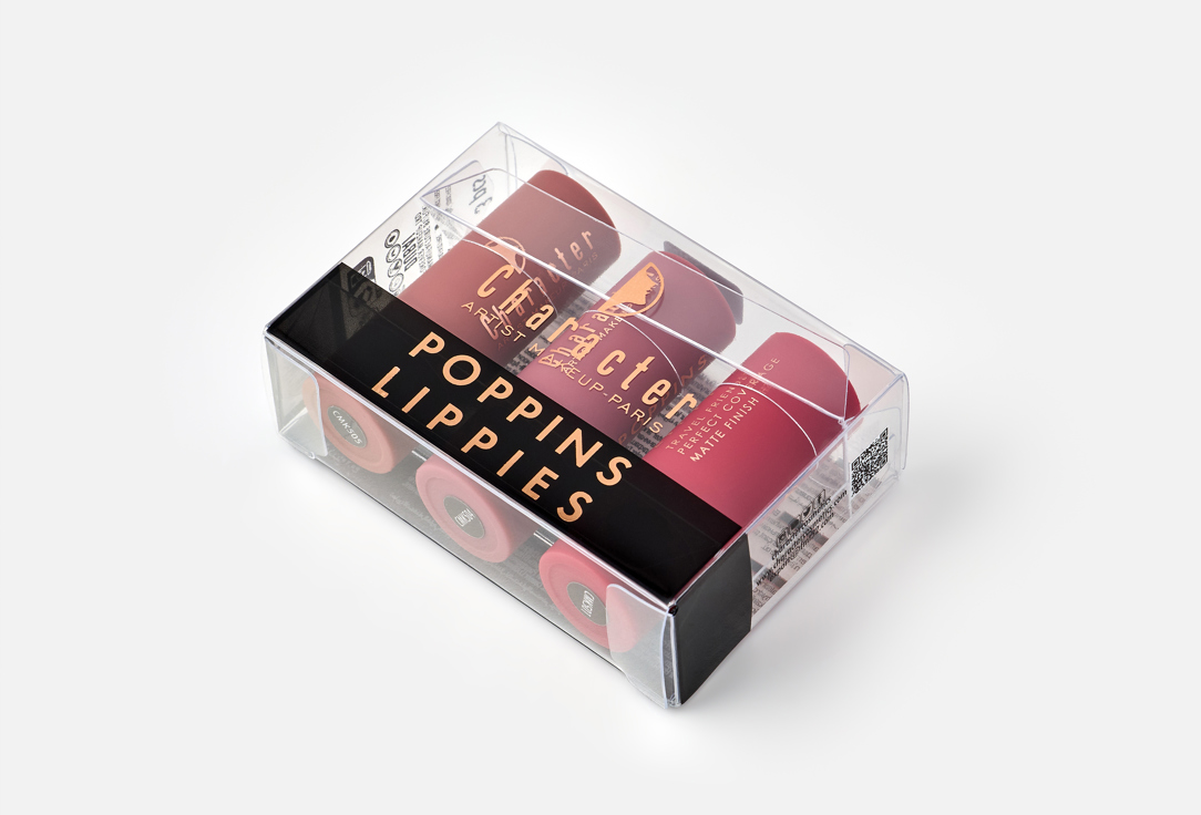 Character Lipstick set Mini Poppins 401 3 pcs Character Lipstick set Mini Poppins