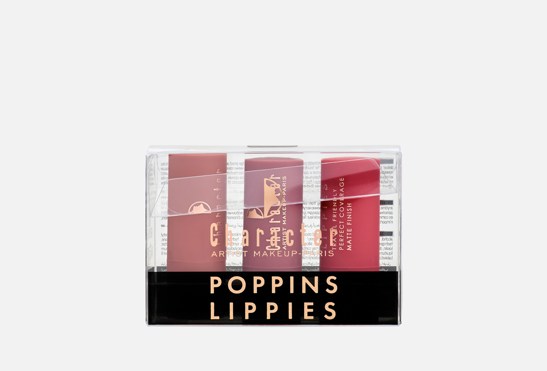 Character Lipstick set Mini Poppins 401 3 pcs Character Lipstick set Mini Poppins