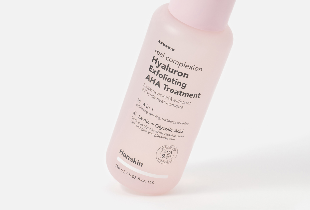 Hanskin Smoothing & Softening Toner Hyaluron Exfoliating AHA Treatment