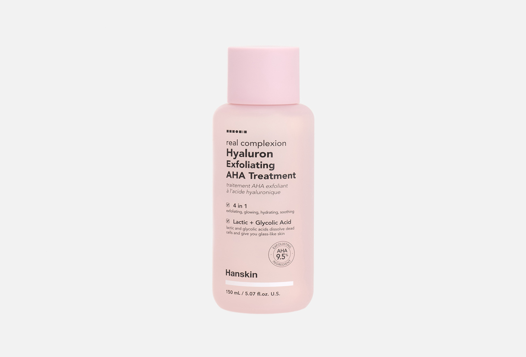 Hanskin Smoothing & Softening Toner Hyaluron Exfoliating AHA Treatment