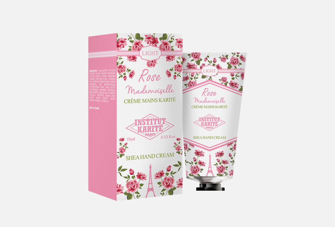 INSTITUT KARITE PARIS Moisturizing & Nourishing Hand Cream Rose Mademoiselle Shea Hand Cream 75 ml INSTITUT KARITE PARIS Moisturizing & Nourishing Hand Cream Rose Mademoiselle Shea Hand Cream