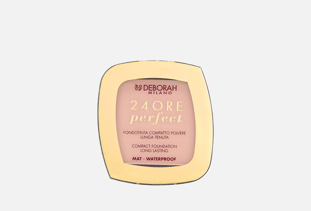 DEBORAH MILANO Compact foundation long lasting 24ore perfect 02, Natural 9 g DEBORAH MILANO Compact foundation long lasting 24ore perfect