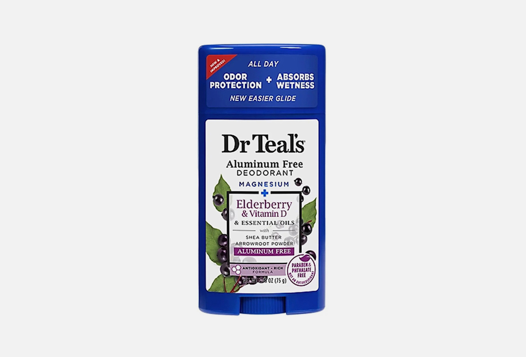 DR TEALS Aluminum Free Deodorant Stick Elderberry and Vitamin D 75 g DR TEALS Aluminum Free Deodorant Stick Elderberry and Vitamin D