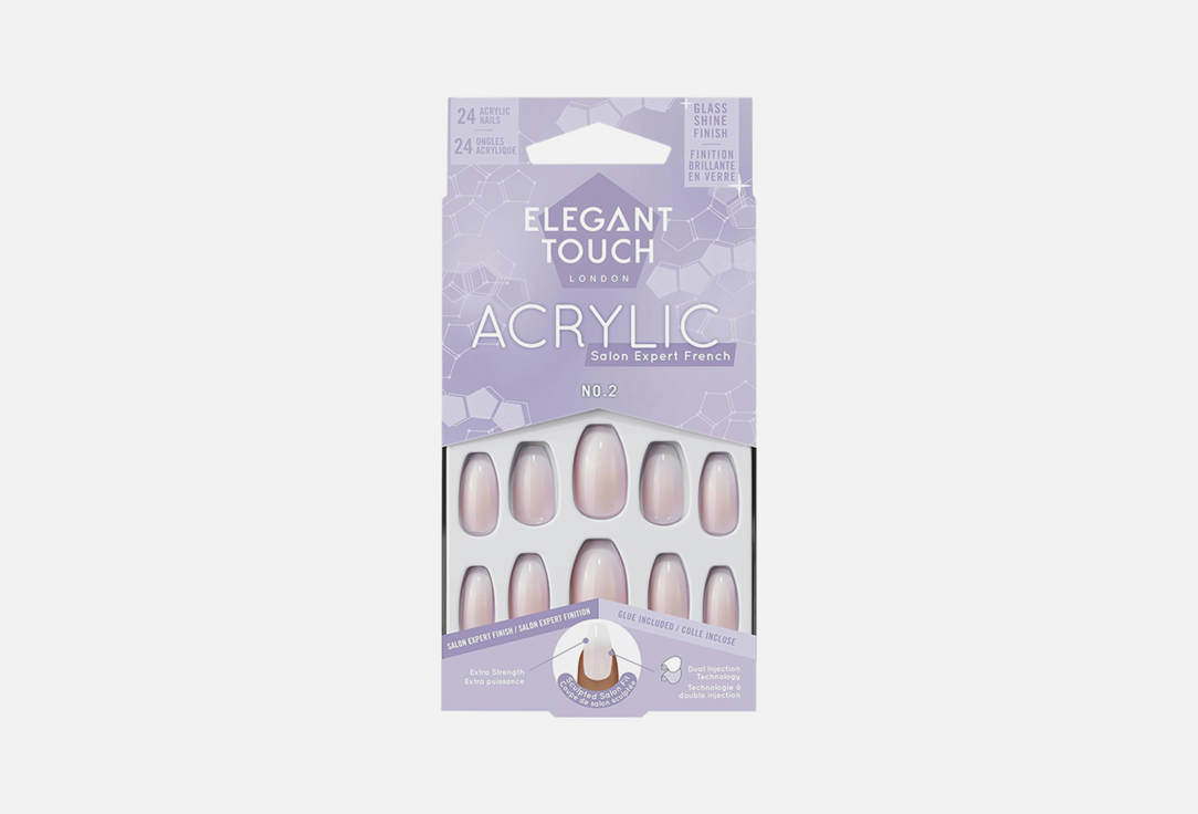 ELEGANT TOUCH False Nails French Acrylic 02 24 pcs ELEGANT TOUCH False Nails French Acrylic