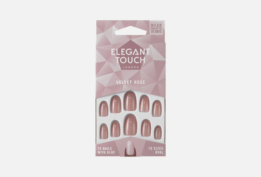 ELEGANT TOUCH False Nails Core Color Velvet rose 24 pcs ELEGANT TOUCH False Nails Core Color