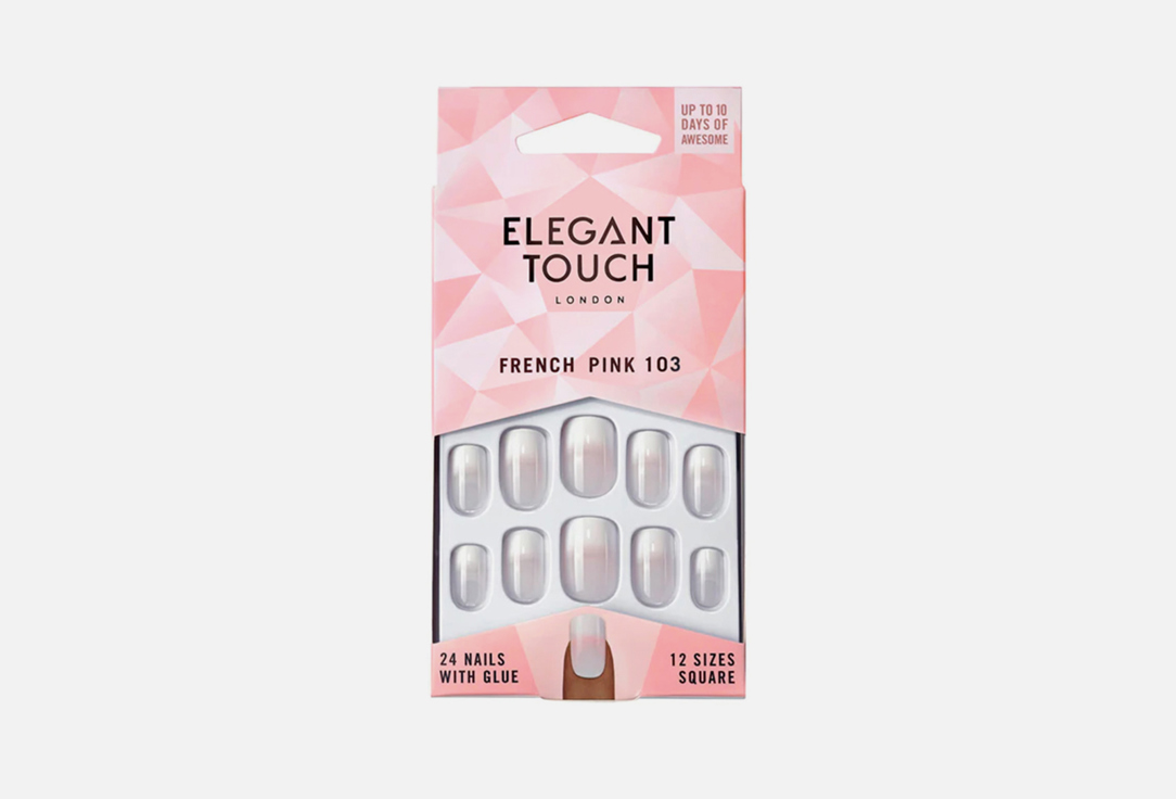 ELEGANT TOUCH False Nails French Pink 103 American girl 24 pcs ELEGANT TOUCH False Nails French Pink 103