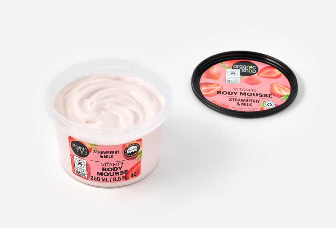 Organic Shop Vitamin Body Mousse Strawberry 250 ml Organic Shop Vitamin Body Mousse Strawberry