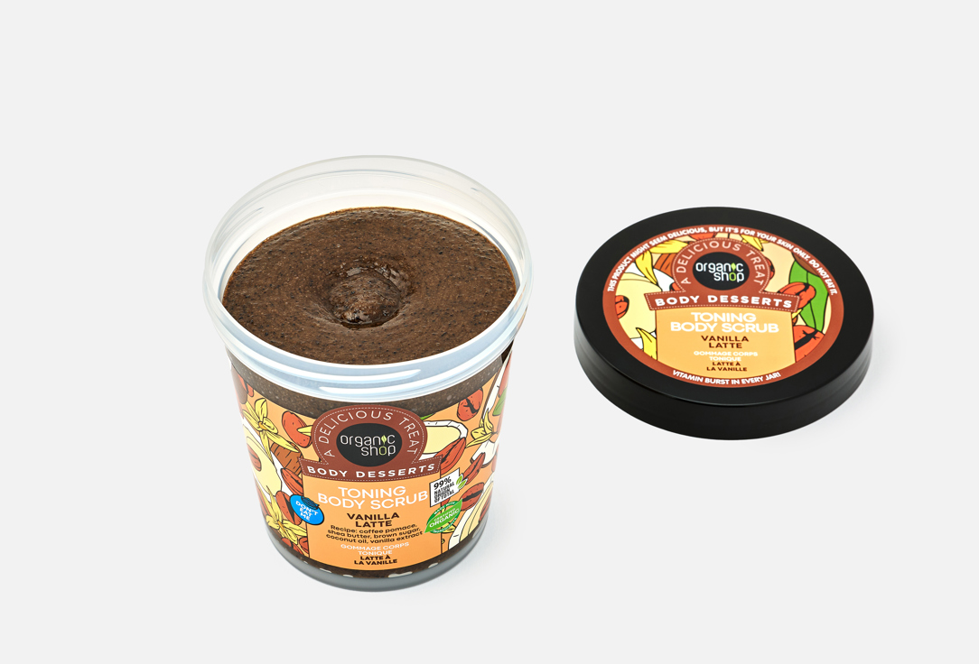 Organic Shop Toning Body Scrub Body Desserts Vanilla Latte