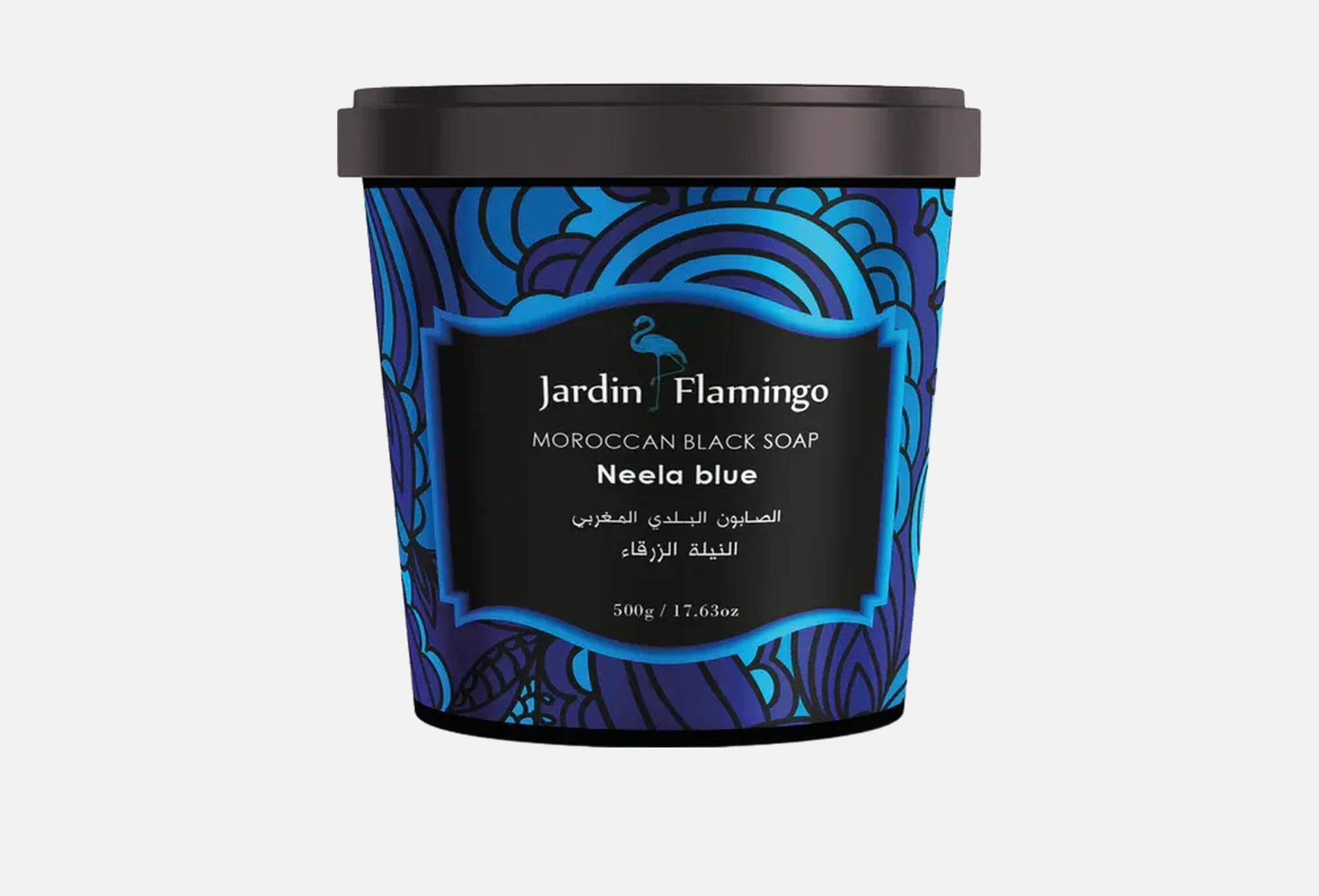 الصابون المغربي الأسود بالنيلة الزرقاء  500 