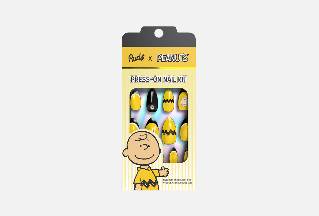 Rude Cosmetics Nails Kit Peanuts Press On 01, Charlie 1 pcs Rude Cosmetics Nails Kit Peanuts Press On