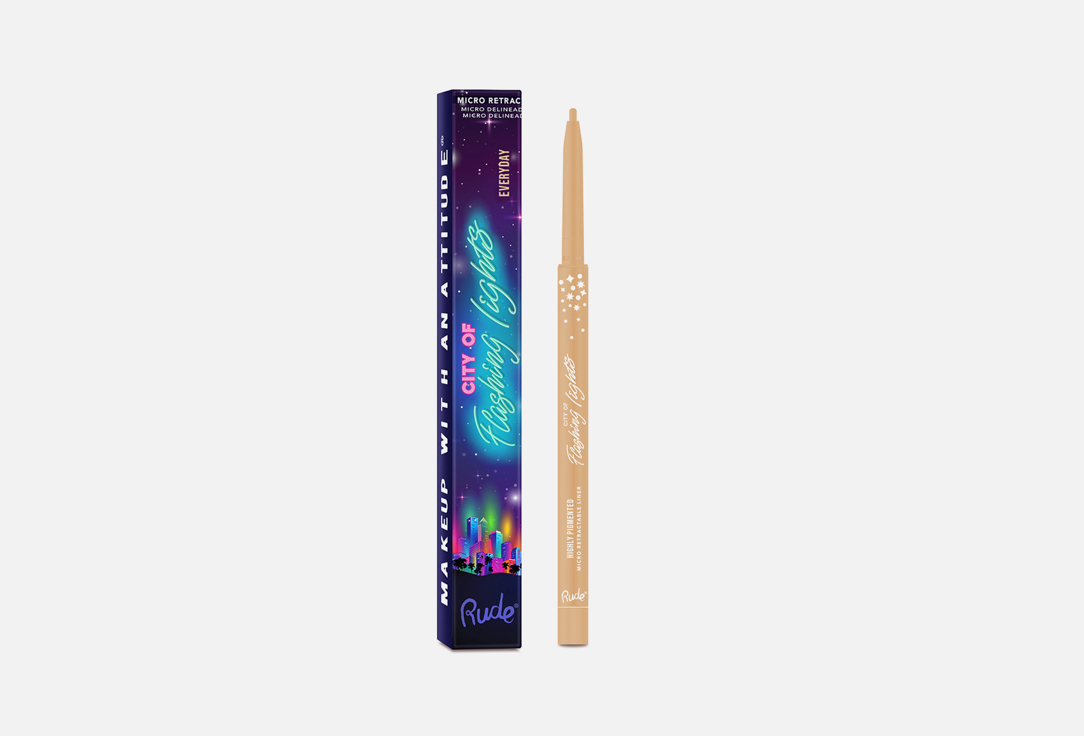 Rude Cosmetics Micro Retractable Eye Liner City Of Flashing Lights Everyday 0.1 g Rude Cosmetics Micro Retractable Eye Liner City Of Flashing Lights