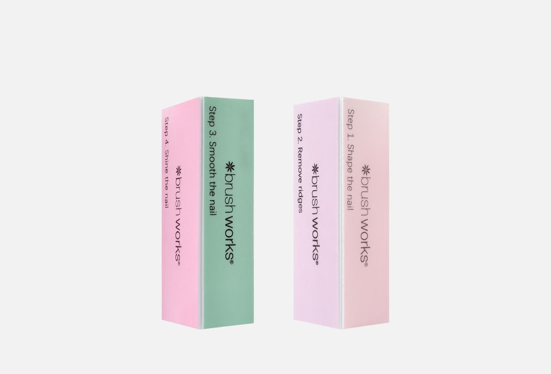brushworks Buffing Blocks Duo Pastel Nail
