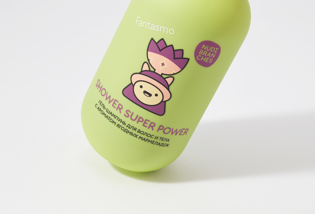 Nudibranches Cleansing hair&body gel shampoo Shower super power! gummy berries
