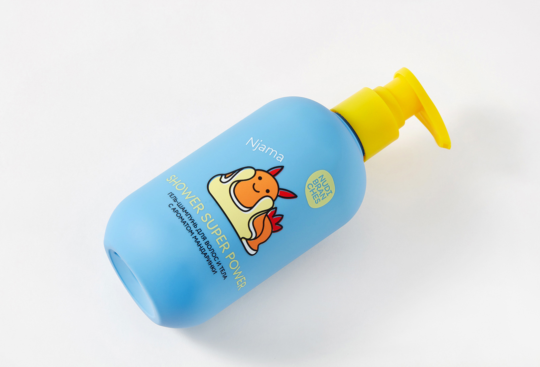 Nudibranches Cleansing Hair&Body Gel Shampoo Shower super power! bouncing tangerine