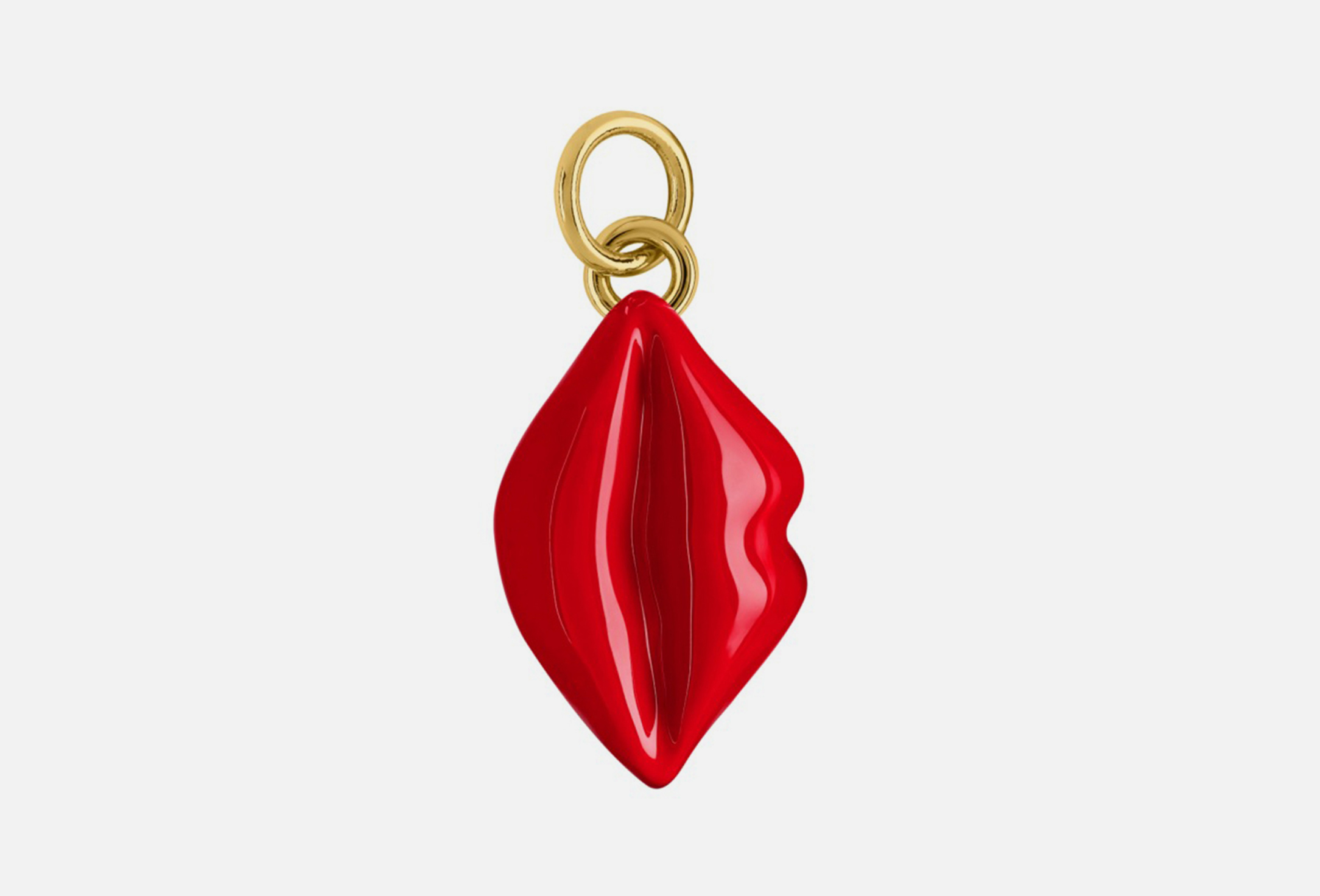 Burgundy lip charm  1 