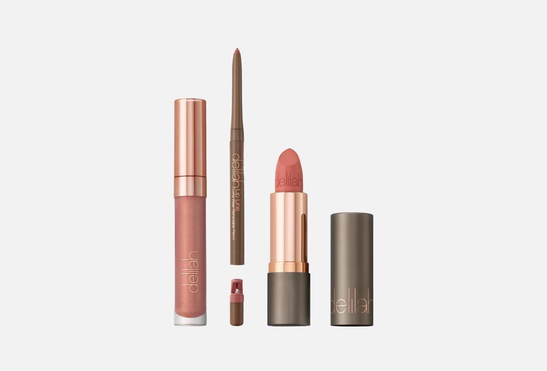 DELILAH Lip Makeup Set Nude Lip Wardrobe 3 pcs DELILAH Lip Makeup Set Nude Lip Wardrobe