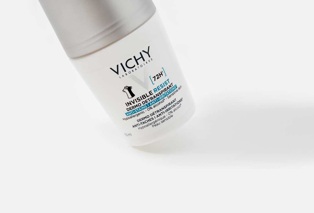 Vichy Anti-Stain Roll-on Deodorant for sensitive skin 72 Hours Invisible Resist