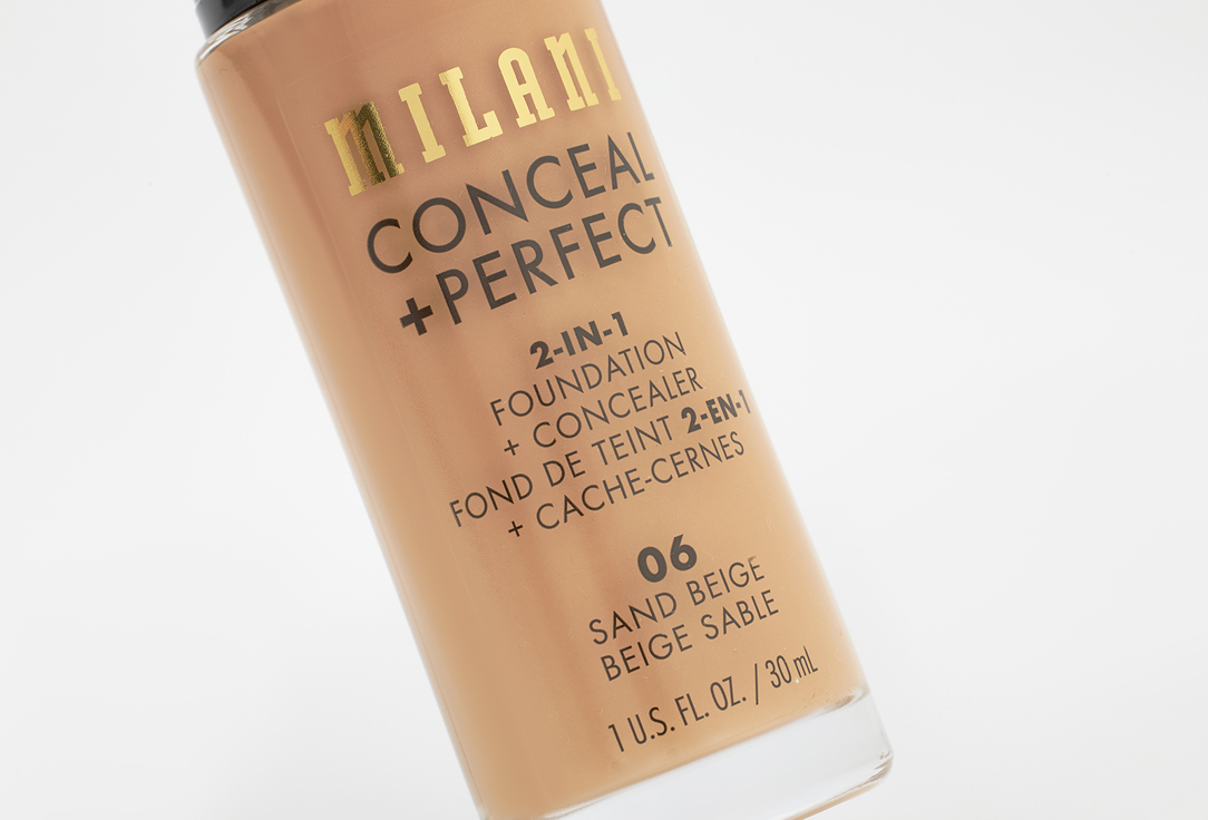 MILANI Satin Matte Liquid Foundation Conceal + Perfect 2-In-1