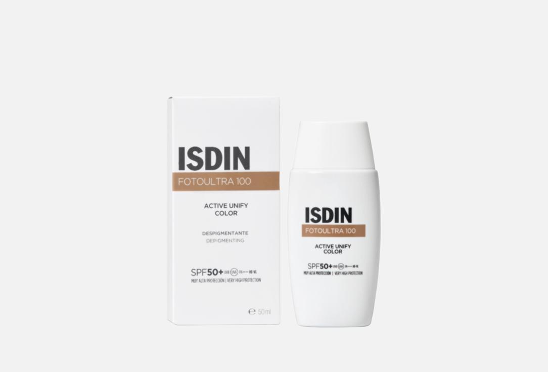 ISDIN Depigmenting Tinted Face Sunscreen Fluid SPF 50+ Fotoultra 100 Active Unify Color