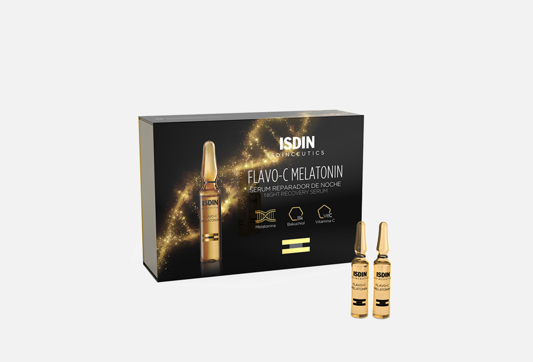 ISDIN Repairing Facial Serum Ampoules With Vitamin C And Melatonin Isdincutics Flavo C Melat 10U