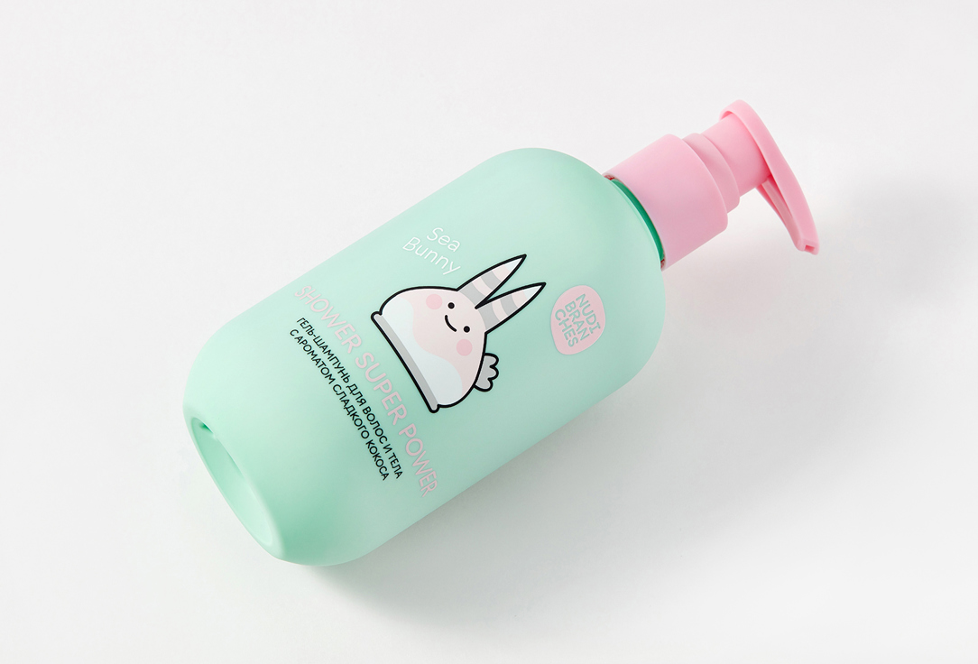 Nudibranches Cleansing Hair&Body Gel Shampoo SHOWER SUPER POWER! sweet coconut