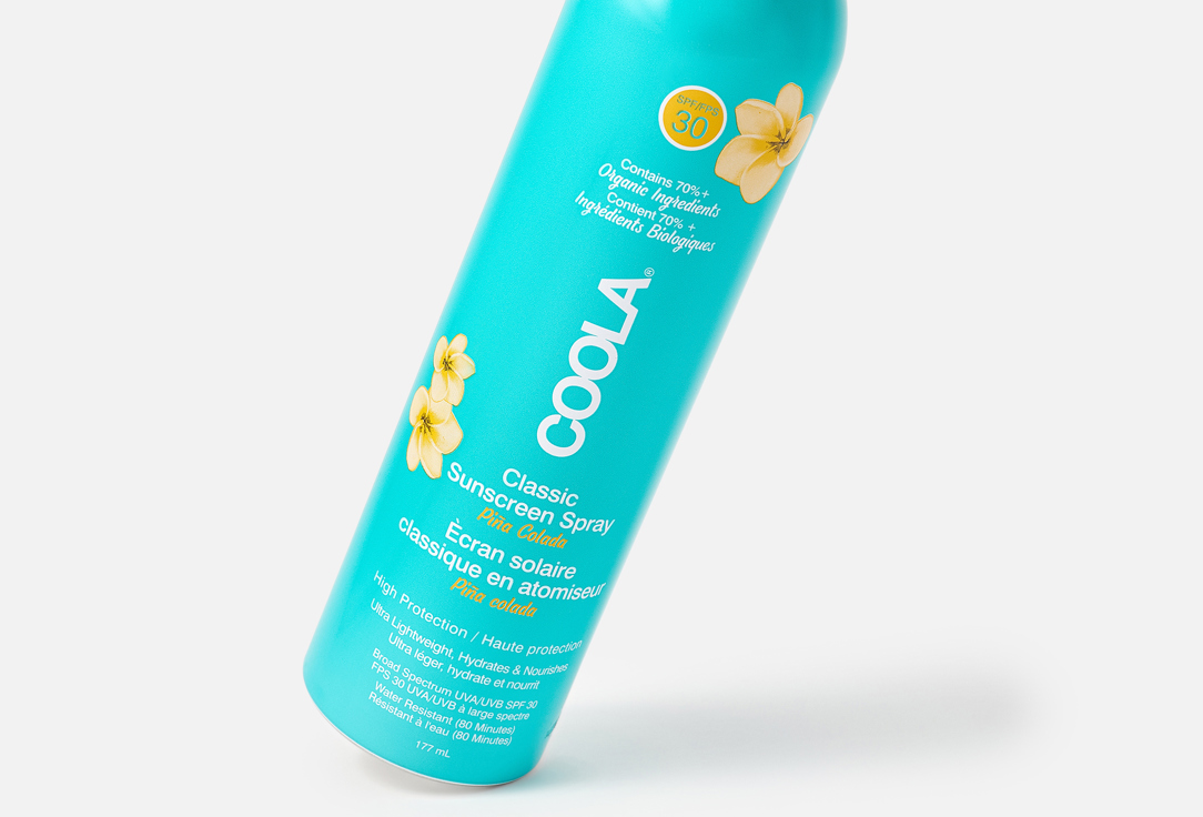 COOLA Sunscreen Body Spray SPF30 Classic Sunscreen Spray Pina Colada 177 ml COOLA Sunscreen Body Spray SPF30 Classic Sunscreen Spray Pina Colada