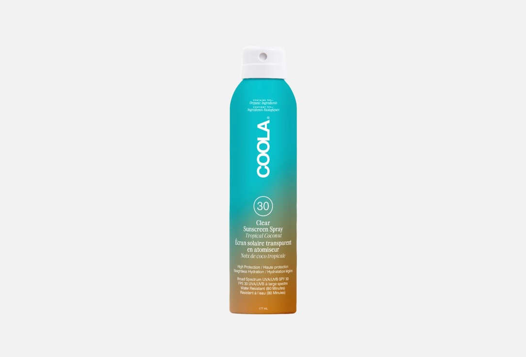 COOLA Body Spray SPF 30 Classic Sunscreen Spray Tropical Coconut 177 ml COOLA Body Spray SPF 30 Classic Sunscreen Spray Tropical Coconut