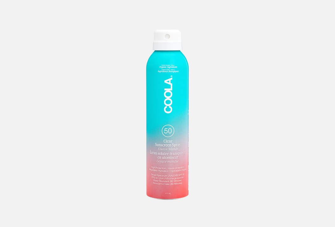 COOLA Sunscreen Body Spray SPF50 Classic Sunscreen Spray Guava Mango 177 ml COOLA Sunscreen Body Spray SPF50 Classic Sunscreen Spray Guava Mango