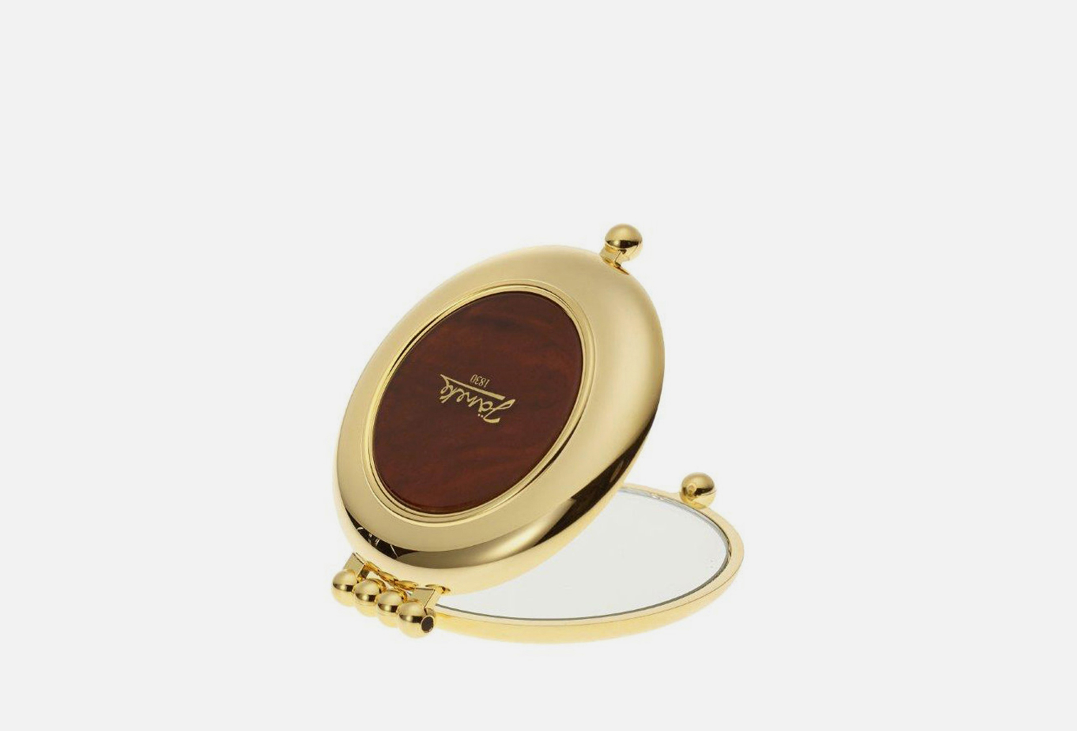 Tortoise and Gold Table Mirror 1