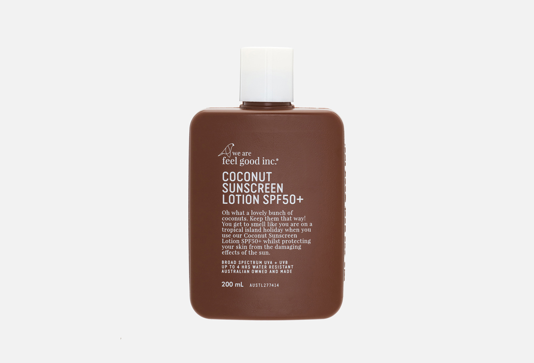 We are feel good inc. Sunscreen lotion SPF50+ Coconut