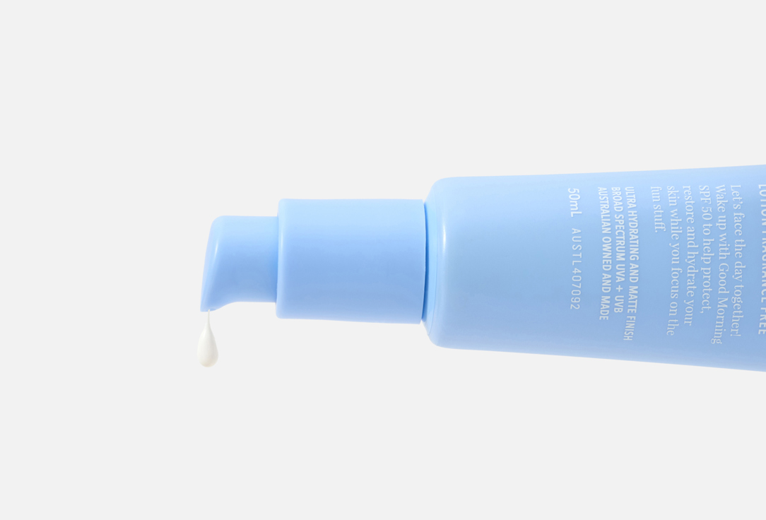 We are feel good inc. Daily face sunscreen lotion SPF50 Good morning