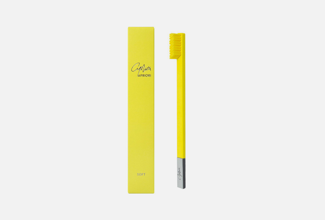 Apriori Soft Toothbrush Sunflower Yellow Silver 1 pcs Apriori Soft Toothbrush Sunflower Yellow Silver