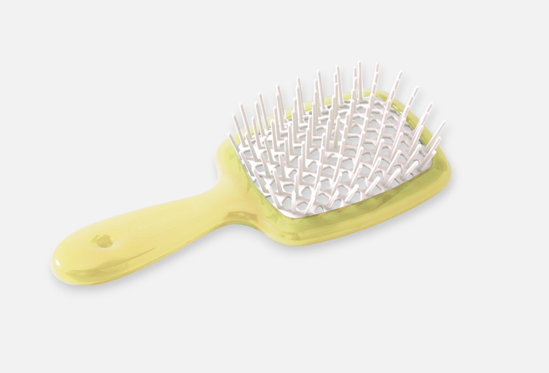 Janeke Small Hair Brush Superbrush White yellow Janeke Small Hair Brush Superbrush