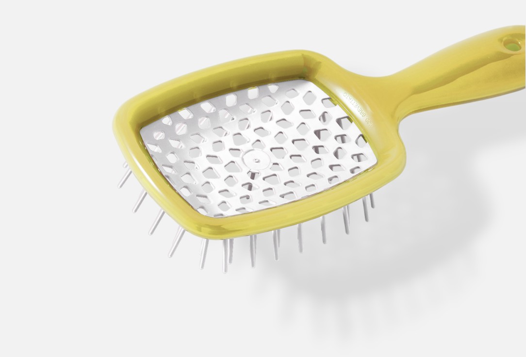 Janeke Small Hair Brush Superbrush White yellow Janeke Small Hair Brush Superbrush