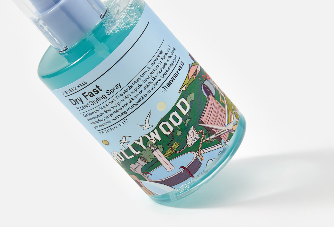 J BEVERLY HILLS Speed styling spray Blue dry fast