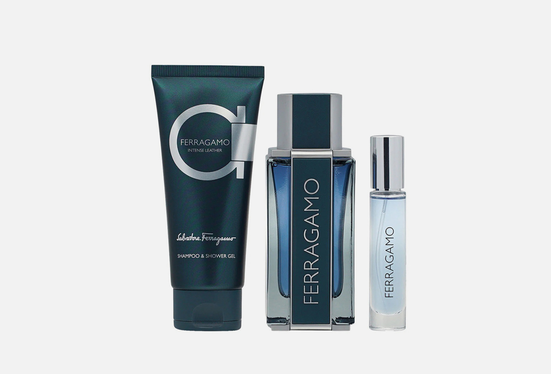 SALVATORE FERRAGAMO Eau de Parfum & shampoo & shower gel set Intense Leather