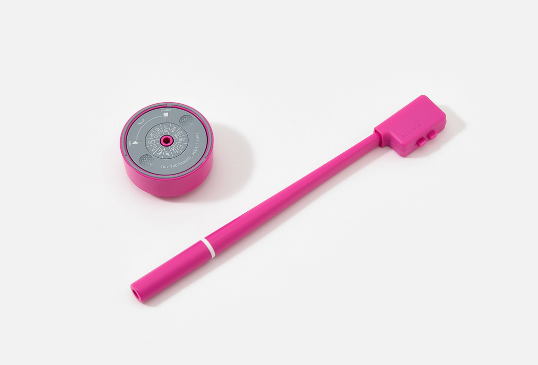 PIUMA Medium toothbrush with stand Very Magenta