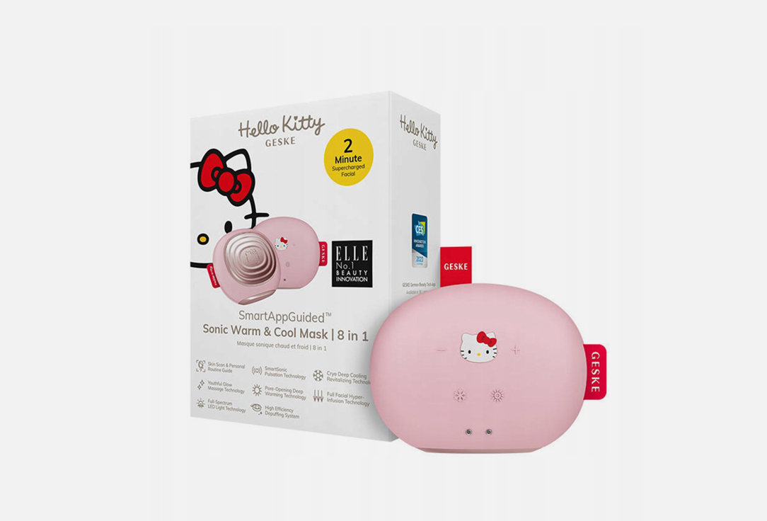 GESKE Thermal & Cooling Mask for Intensive Cleansing and Skin Massage Hello kitty Sonic Warm & Cool Mask 8 in 1 Pink 1 pcs GESKE Thermal & Cooling Mask for Intensive Cleansing and Skin Massage Hello kitty Sonic Warm & Cool Mask 8 in 1
