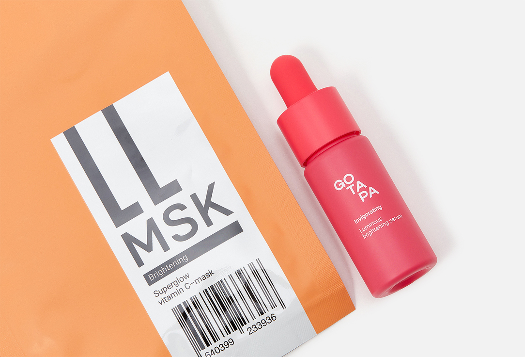 Go Tapa Набор для сияния кожи: тканевые маски и сыворотка Glow Getter Radiance Duo