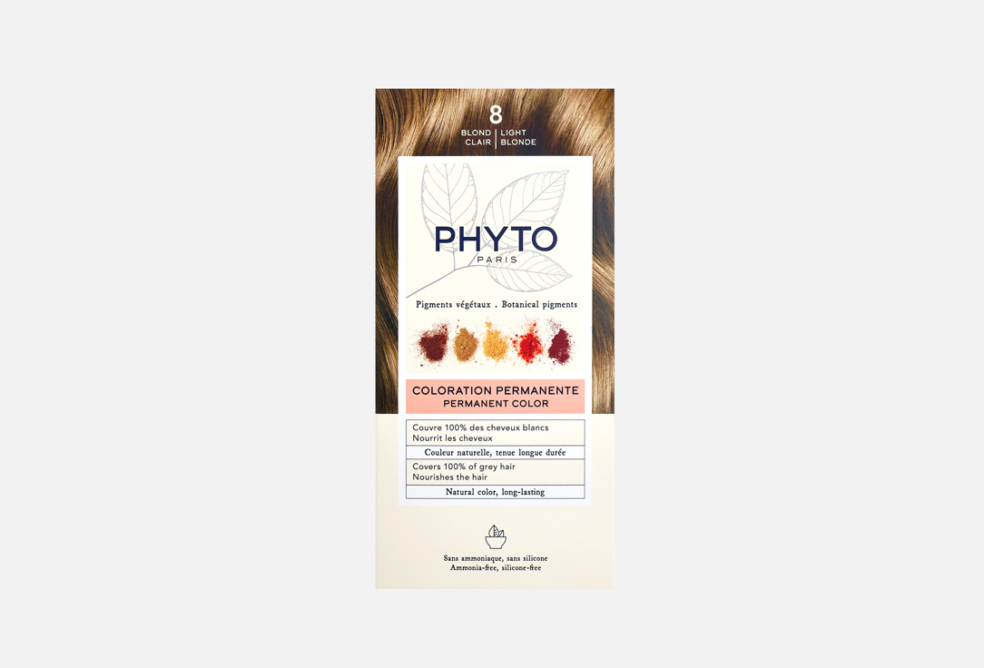PHYTO Hair Dye Phytocolor 8, Light blonde 112 ml PHYTO Hair Dye Phytocolor
