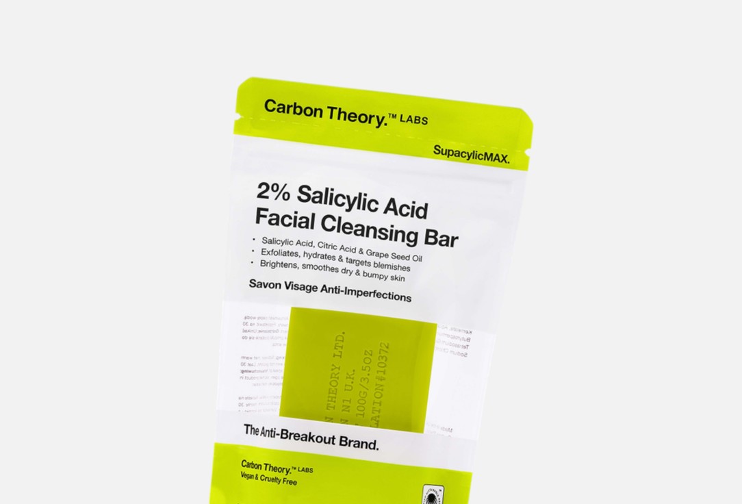 CARBON THEORY Exfoliating Face Bar Salicylic Acid 100 g CARBON THEORY Exfoliating Face Bar Salicylic Acid
