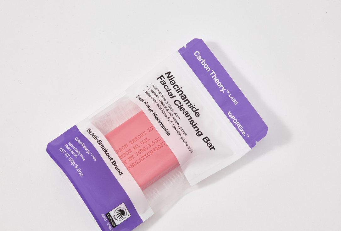 CARBON THEORY Pore-Minimizing Face Bar Niacinamide 100 g CARBON THEORY Pore-Minimizing Face Bar Niacinamide